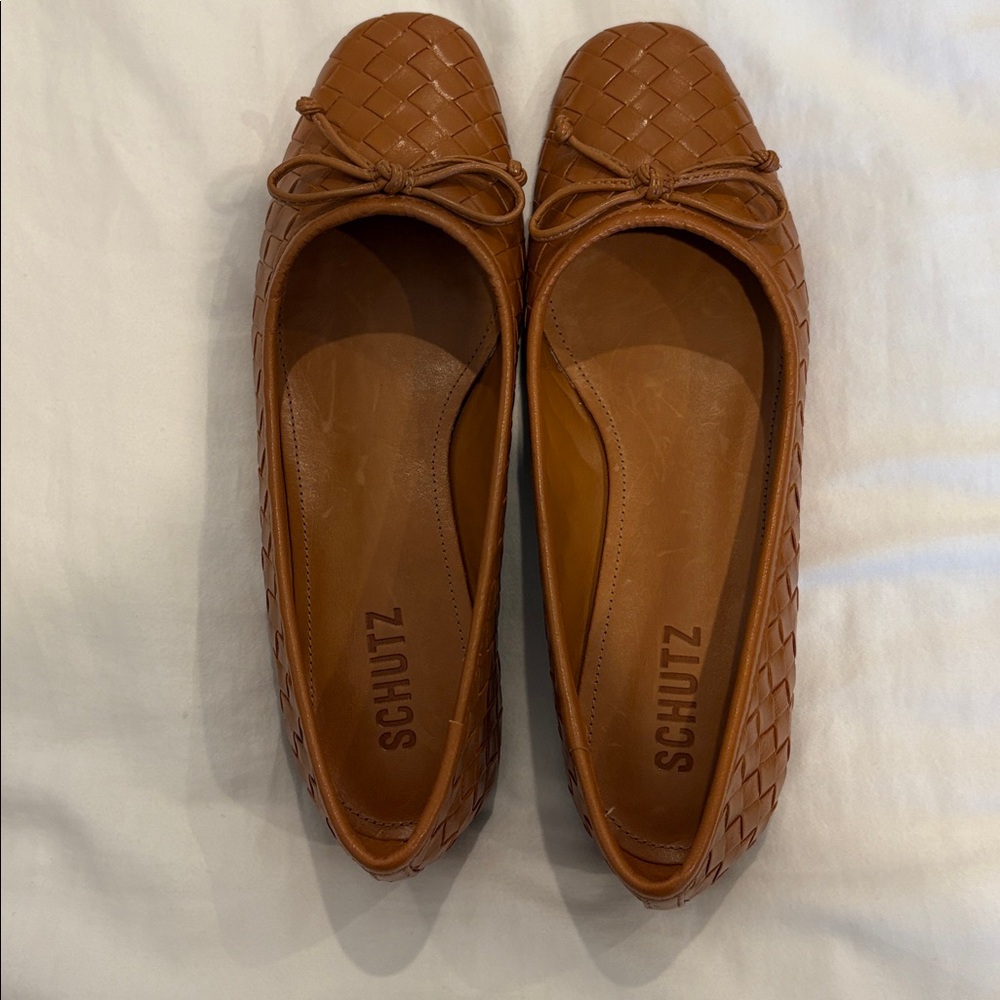 SCHUTZ Women's Brown Woven Flats